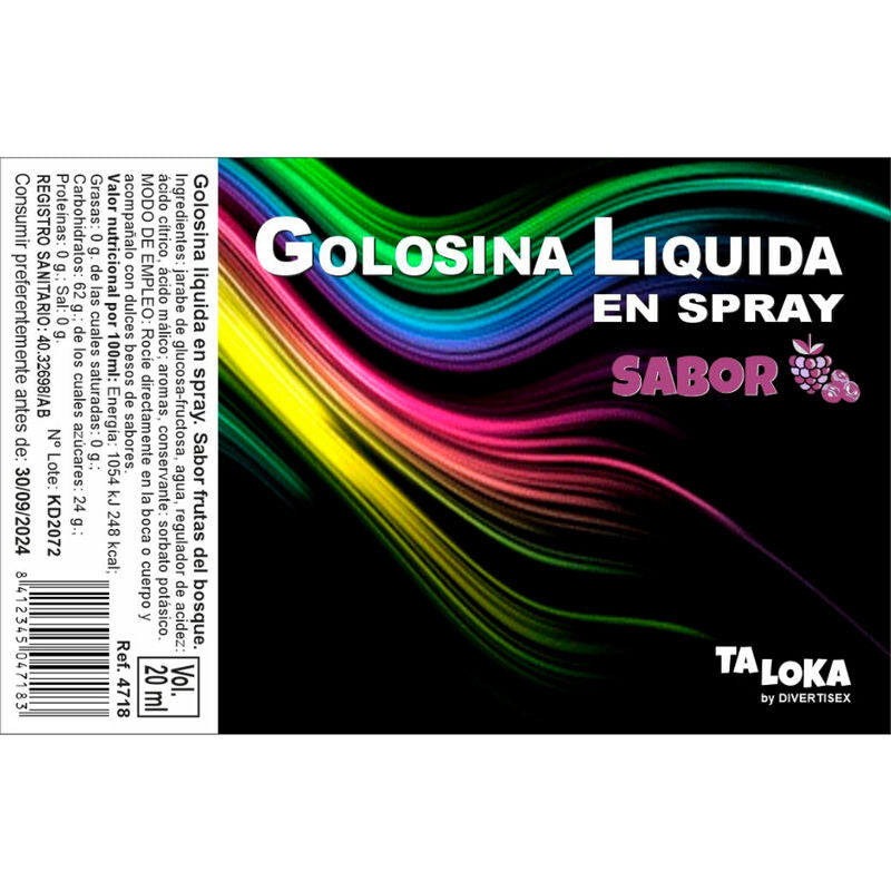 TALOKA SPRAY GOLOSINA LiQUIDA FRUTAS DEL BOSQUE