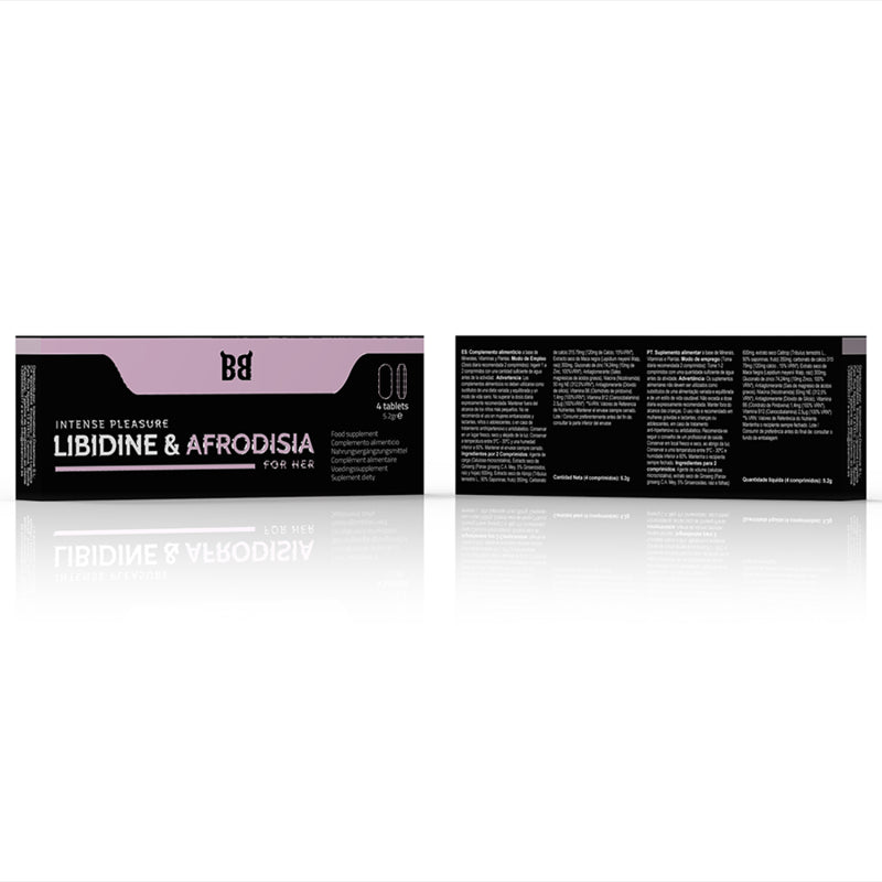 BLACKBULL BY SPARTAN LIBIDINE AFRODISIA PLACER INTENSO PARA MUJER 4 CaPSULAS