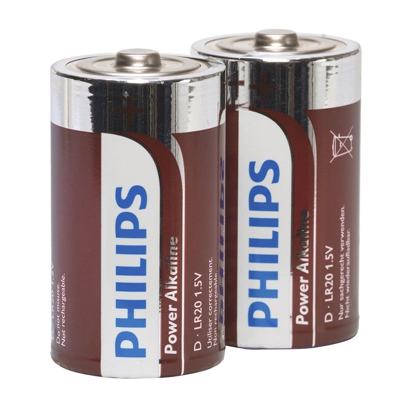 PHILIPS POWER ALKALINE PILA D LR20 BLISTER2