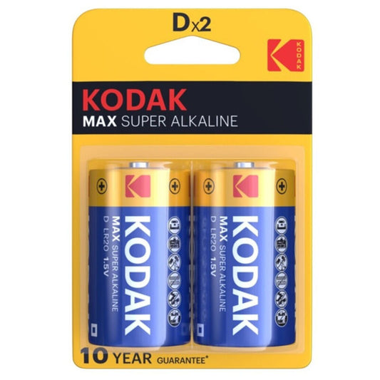 KODAK MAX PILA ALCALINA D LR20 BLISTER2