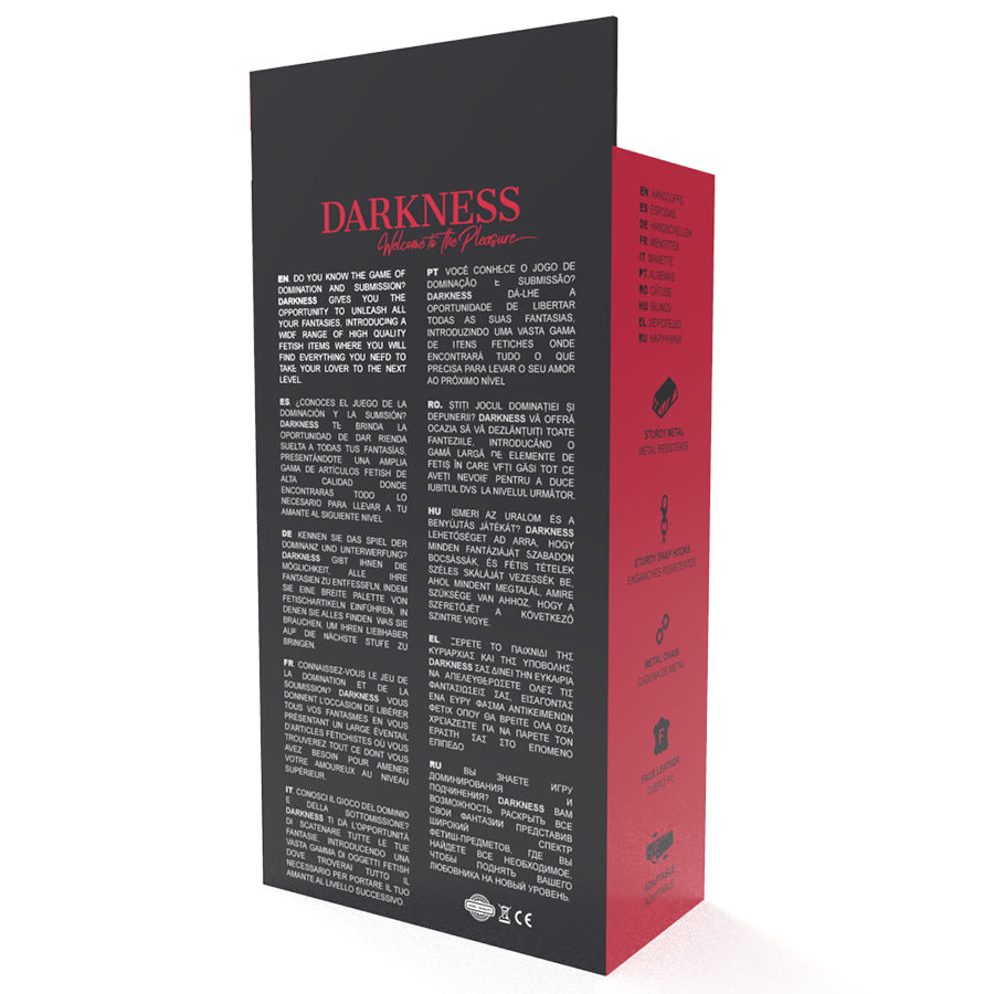 DARKNESS ESPOSAS AJUSTABLES MANOS LEATHER NEGRO