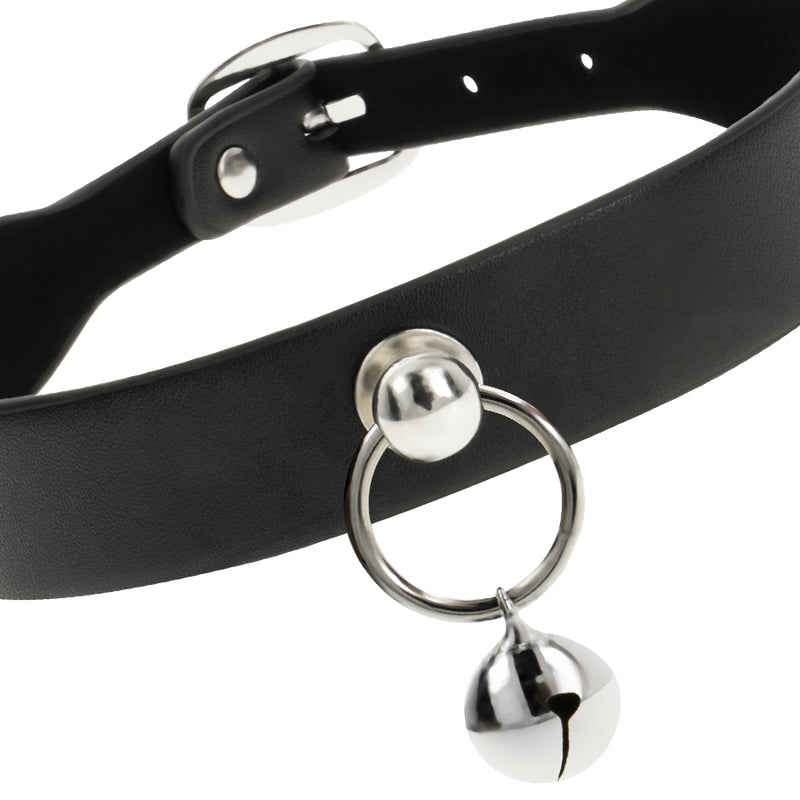 COQUETTE CHIC DESIRE COLLAR CUERO VEGANO ACCESORIO WOMAN CASCABEL ARO