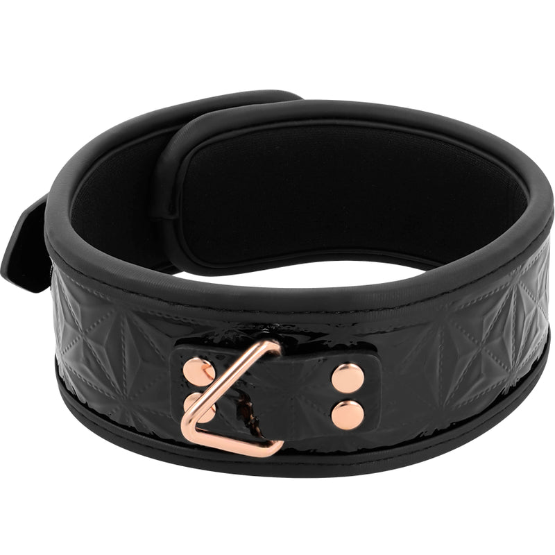 BEGME BLACK EDITION COLLAR CUERO VEGANO CON FORRO DE NEOPRENO