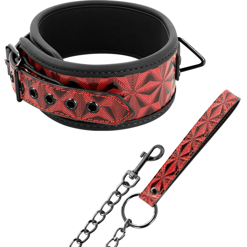 BEGME RED EDITION COLLAR CUERO VEGANO CON FORRO DE NEOPRENO