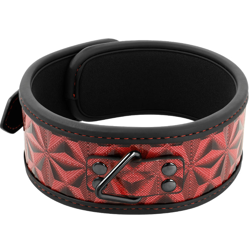 BEGME RED EDITION COLLAR CUERO VEGANO CON FORRO DE NEOPRENO