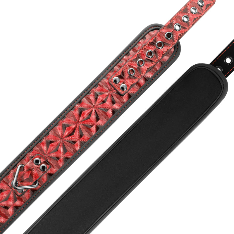 BEGME RED EDITION COLLAR CUERO VEGANO CON FORRO DE NEOPRENO