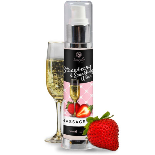 SECRETPLAY ACEITE MASAJE FRESAS CAVA 50 ML