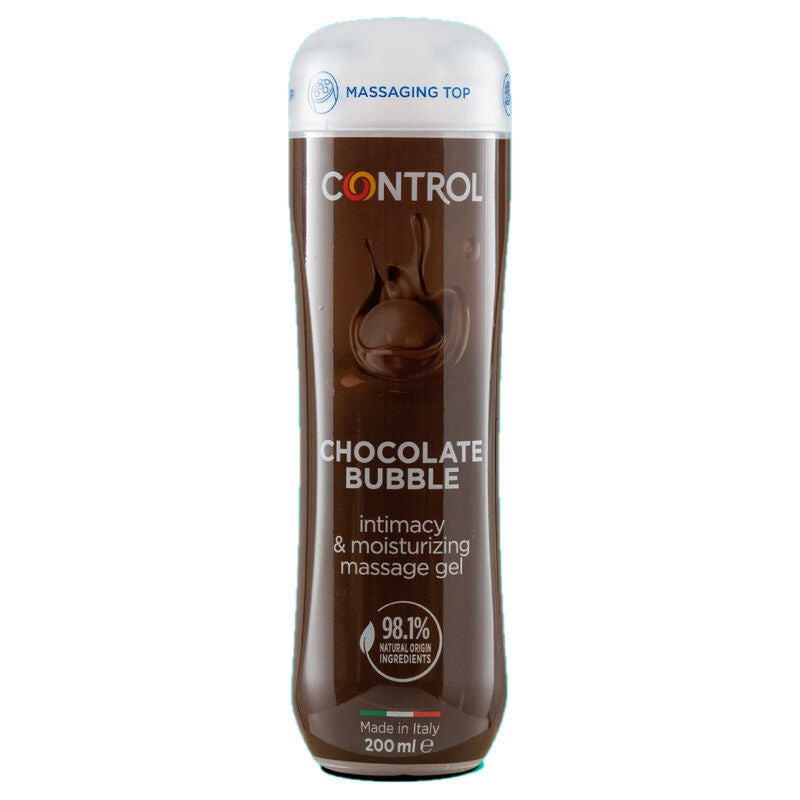 CONTROL GEL DE MASAJE 3 EN 1 CHOCOLATE BUBBLE 200 ML