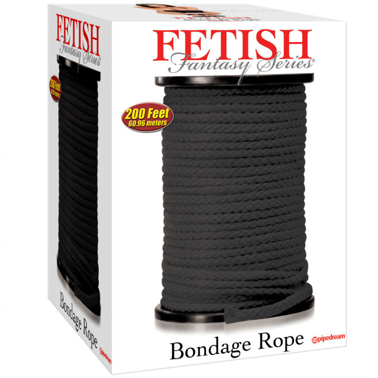 FETISH FANTASY SERIES BONDAGE CUERDA SEDA NEGRO 6096 METROS