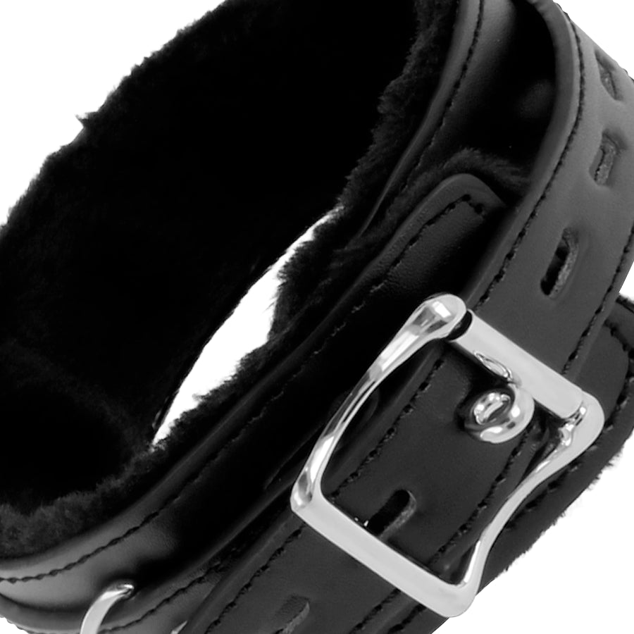 DARKNESS COLLAR CONFORTABLE DE POSTURA CON CADENA LEATHER