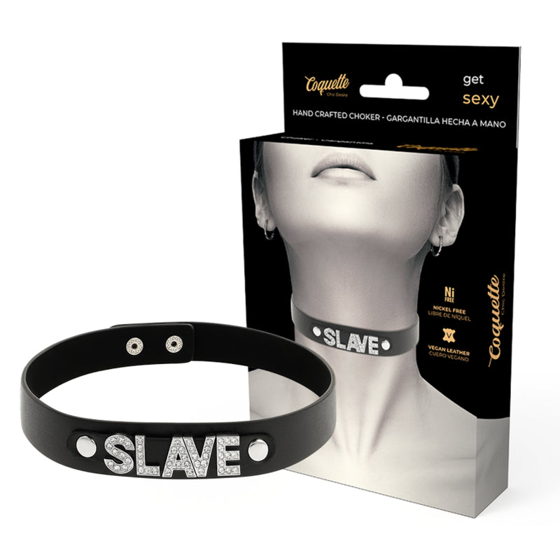 COQUETTE CHIC DESIRE CHOKER CUERO VEGANO SLAVE