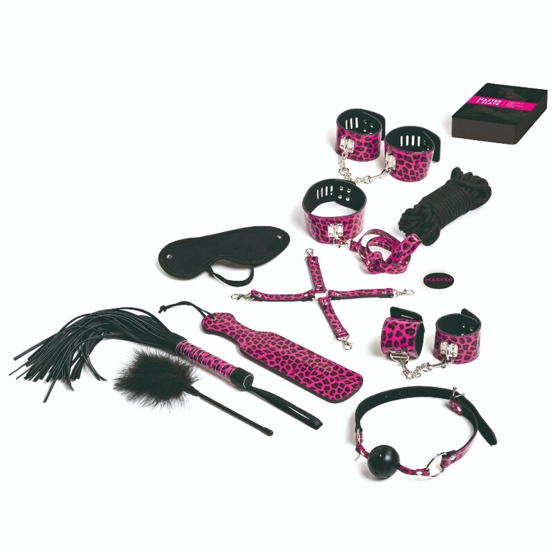 TEASE AND PLEASE JUEGO 13 ACCESORIOS BONDAGE MAGENTA NL EN DE FR ES IT SE NO PL RU