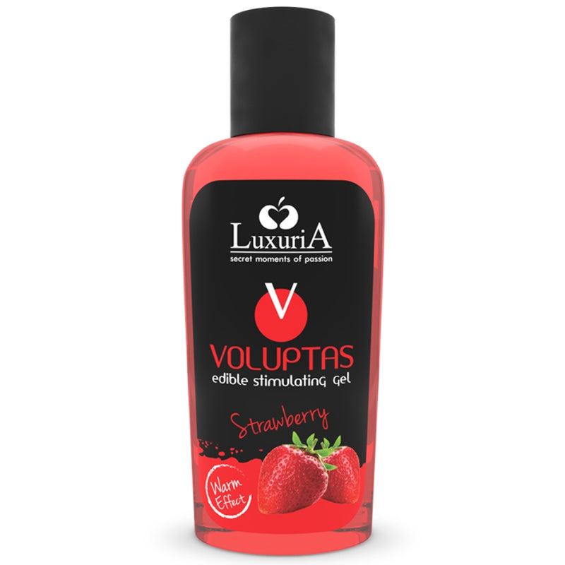 LUXURIA VOLUPTAS GEL MASAJE COMESTIBLE EFECTO CALOR FRESA 100 ML