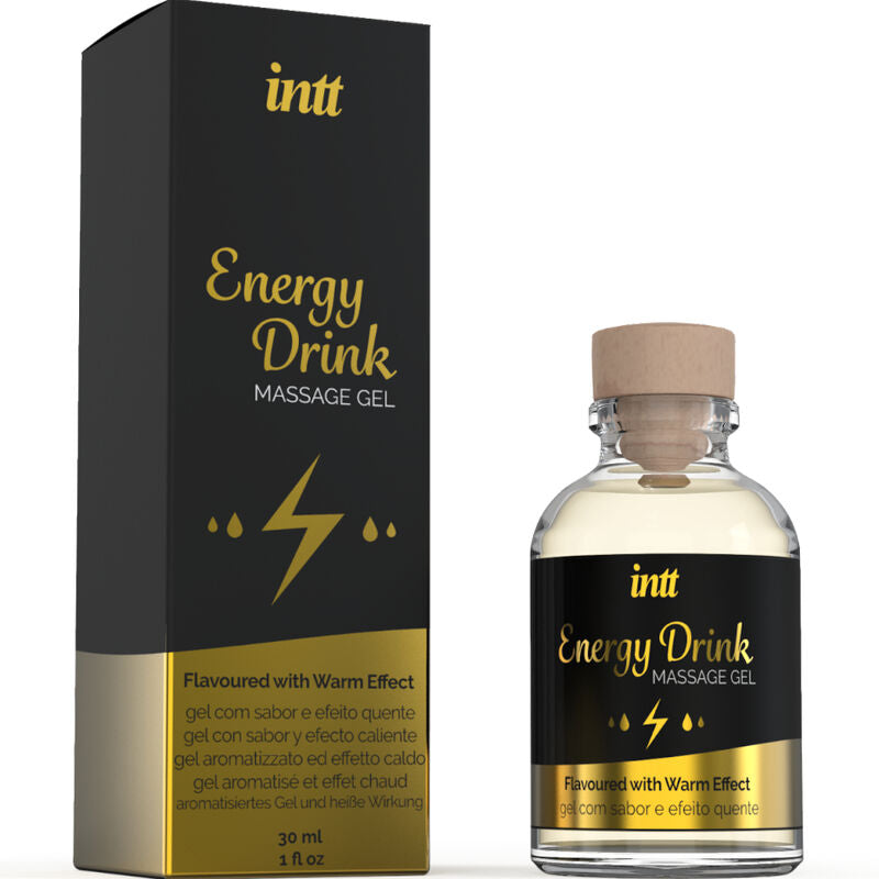 INTT MASSAGE ORAL SEX GEL DE MASAJE CON SABOR A BEBIDA ENERGETiCA Y EFECTO CALOR