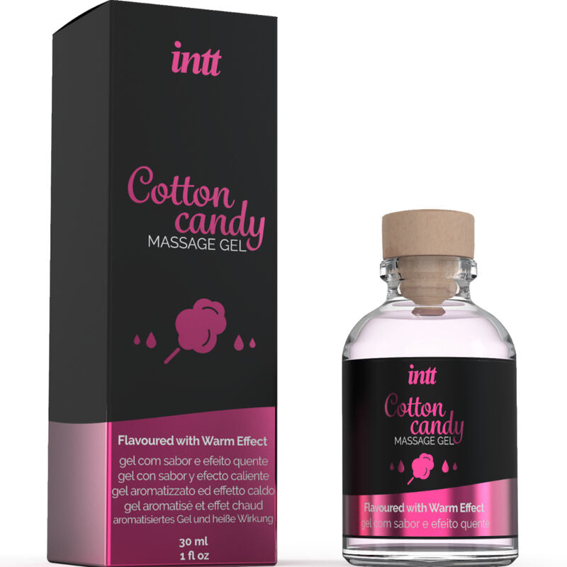 INTT MASSAGE ORAL SEX GEL DE MASAJE CON SABOR A ALGODoN DE AZUCAR Y EFECTO CALOR