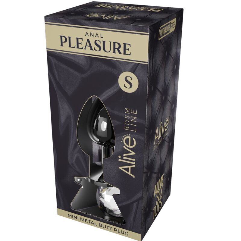 ALIVE ANAL PLEASURE MINI PLUG METAL BLANCO TALLA S