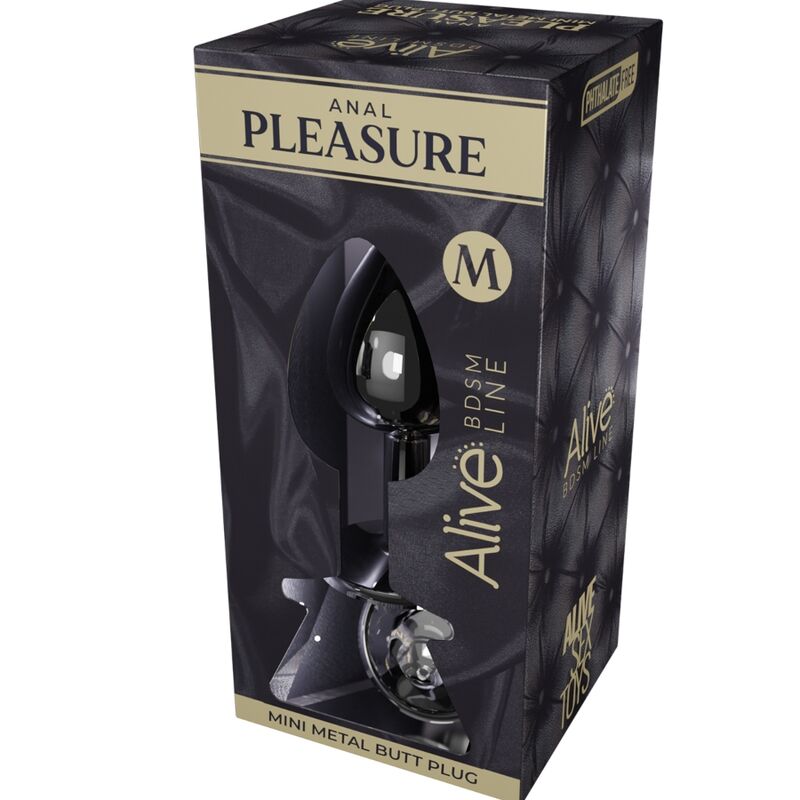 ALIVE ANAL PLEASURE MINI PLUG METAL BLANCO TALLA M