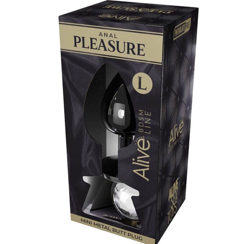 ALIVE ANAL PLEASURE MINI PLUG METAL BLANCO TALLA L