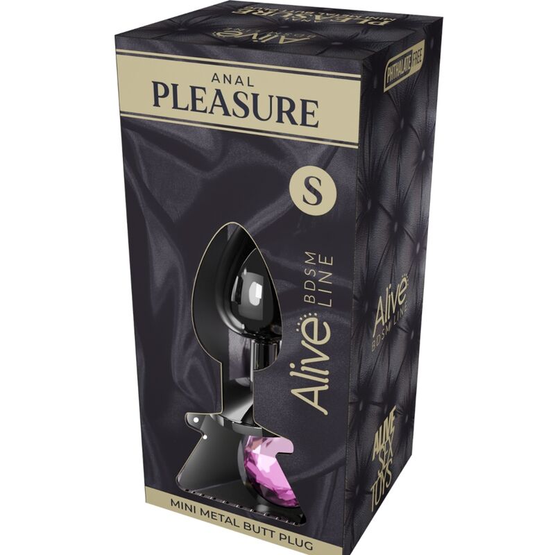 ALIVE ANAL PLEASURE MINI PLUG METAL ROSA TALLA S