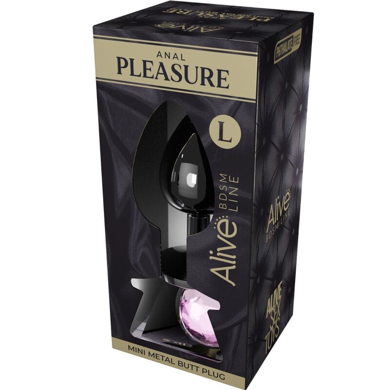 ALIVE ANAL PLEASURE MINI PLUG METAL ROSA TALLA L