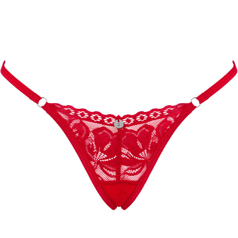 OBSESSIVE LACELOVE TANGA ROJO XS S