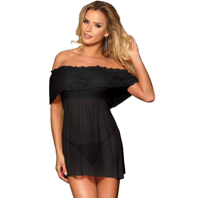 SUBBLIME DRESSES VESTIDO CORTO TANGA NEGRO S M