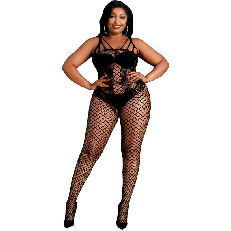 MOONLIGHT MODELO 4 BODYSTOCKING NEGRO TALLA UNICA PLUS SIZE