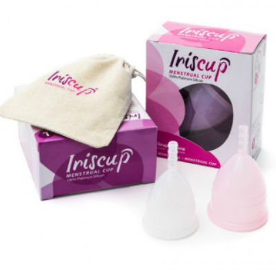 IRISCUP COPA MESTRUAL ROSA PEQUEyA BOLSA ESTERILIZADORA GRATIS