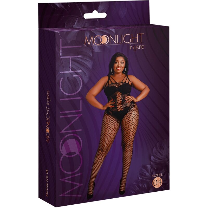 MOONLIGHT MODELO 4 BODYSTOCKING NEGRO TALLA UNICA PLUS SIZE