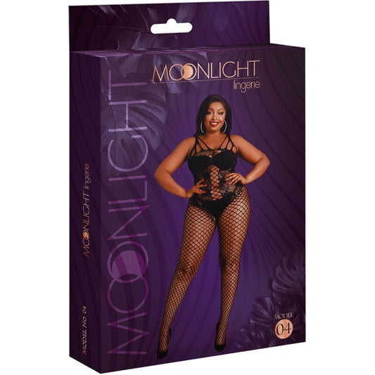 MOONLIGHT MODELO 4 BODYSTOCKING NEGRO TALLA UNICA PLUS SIZE