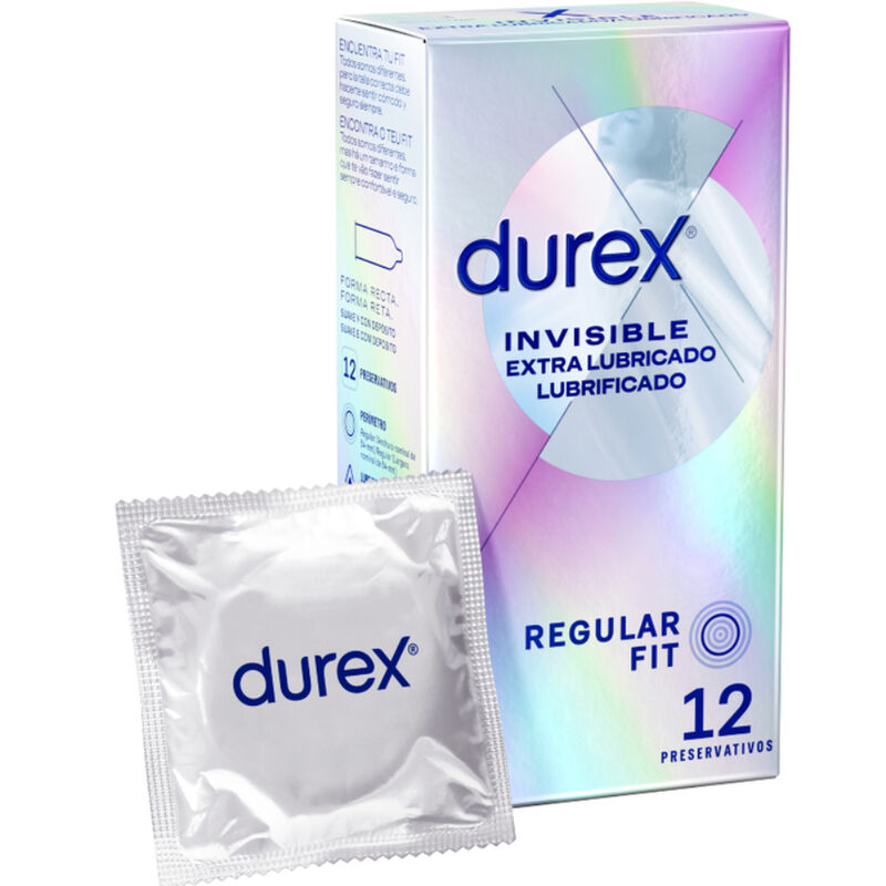 DUREX INVISIBLE EXTRA LUBRICADO 12 UNIDADES