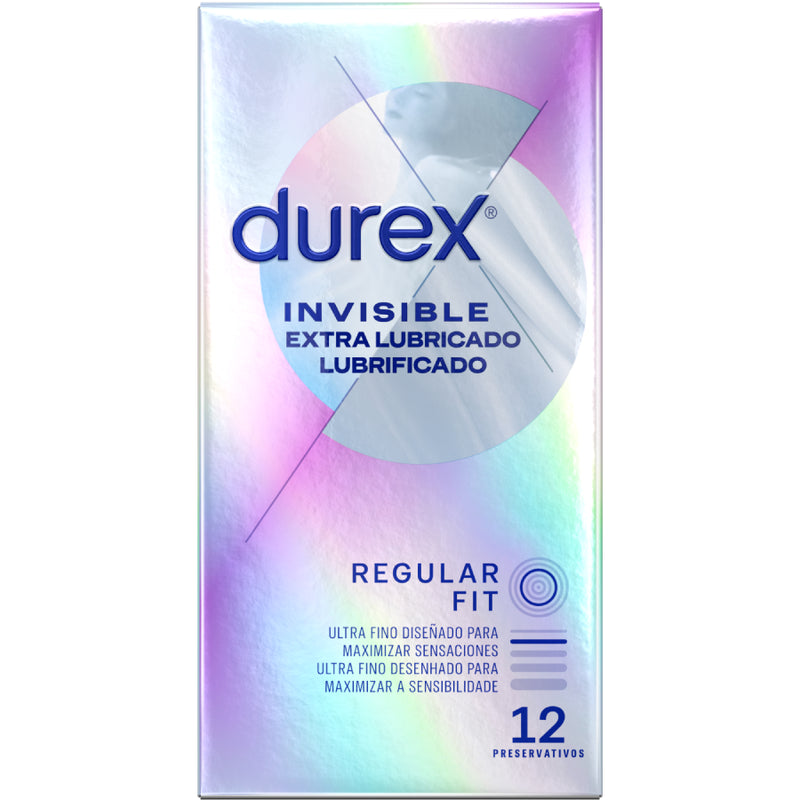 DUREX INVISIBLE EXTRA LUBRICADO 12 UNIDADES