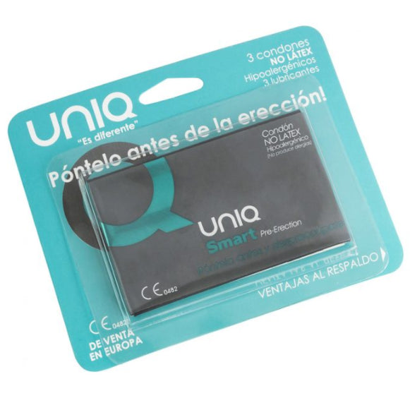 UNIQ SMART PRESERVATIVOS PRE ERECCIoN SIN LATEX 3 UNIDADES