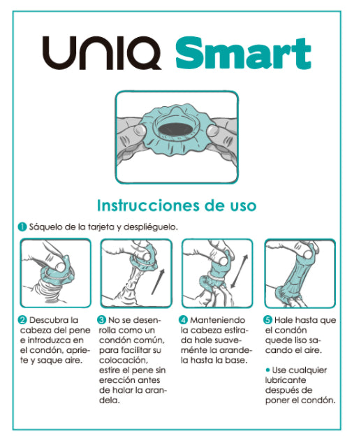 UNIQ SMART PRESERVATIVOS PRE ERECCIoN SIN LATEX 3 UNIDADES