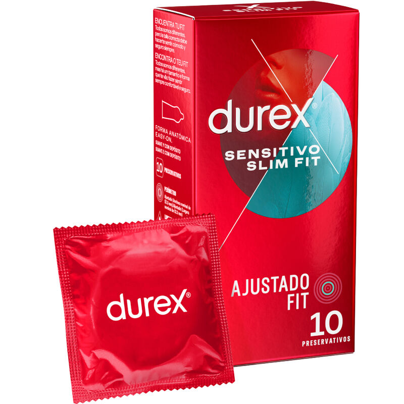 DUREX SENSITIVO SLIM FIT 10 UNIDADES