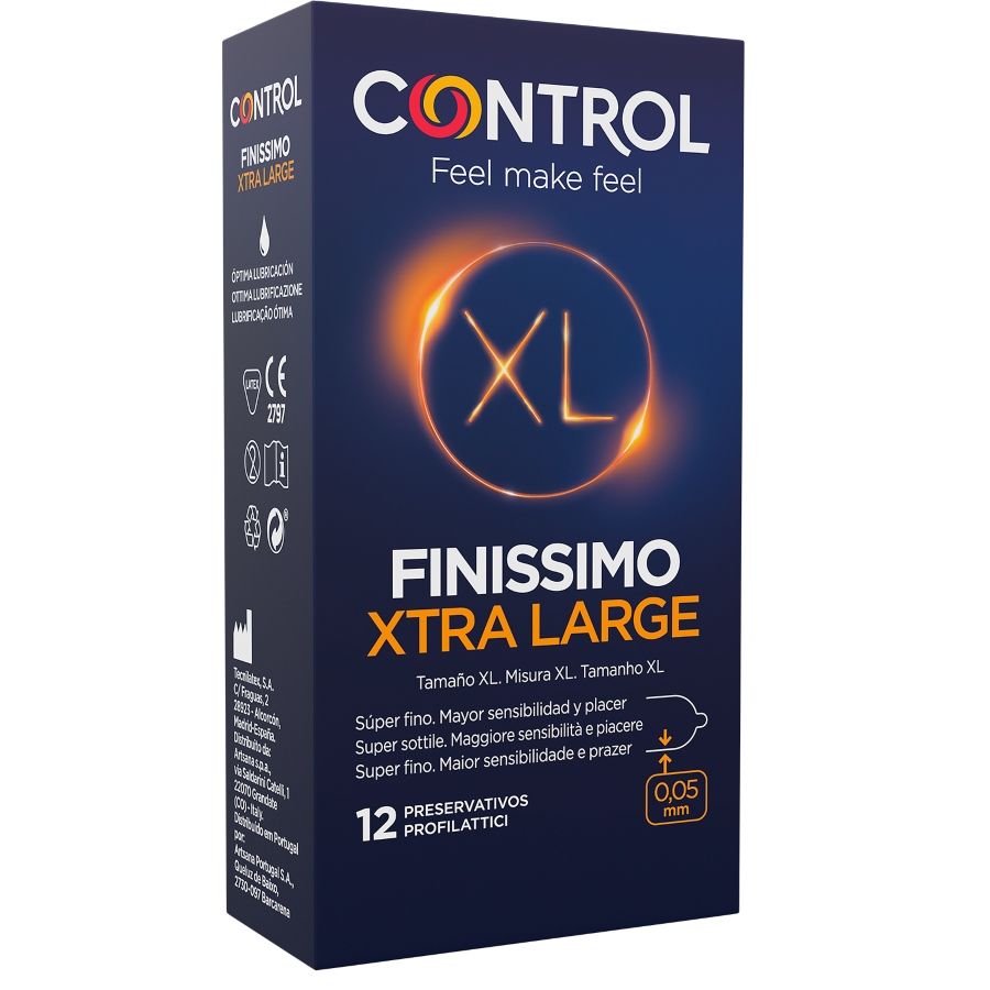 CONTROL FINISSIMO XL PRESERVATIVOS 12 UNIDADES