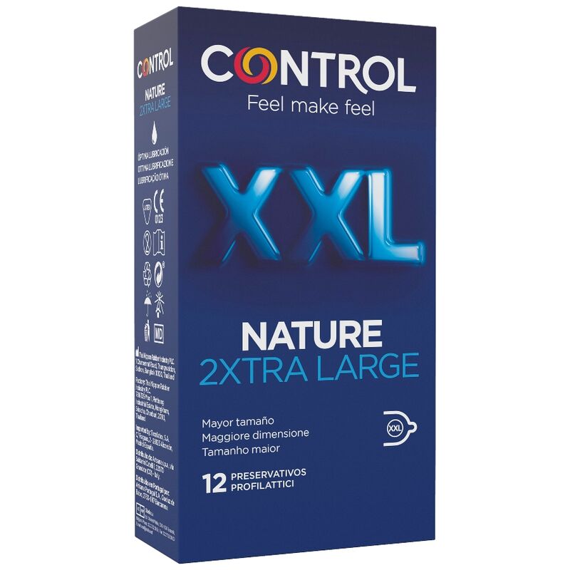 CONTROL NATURE 2XTRA LARGE PRESERVATIVOS XXL 12 UNDS