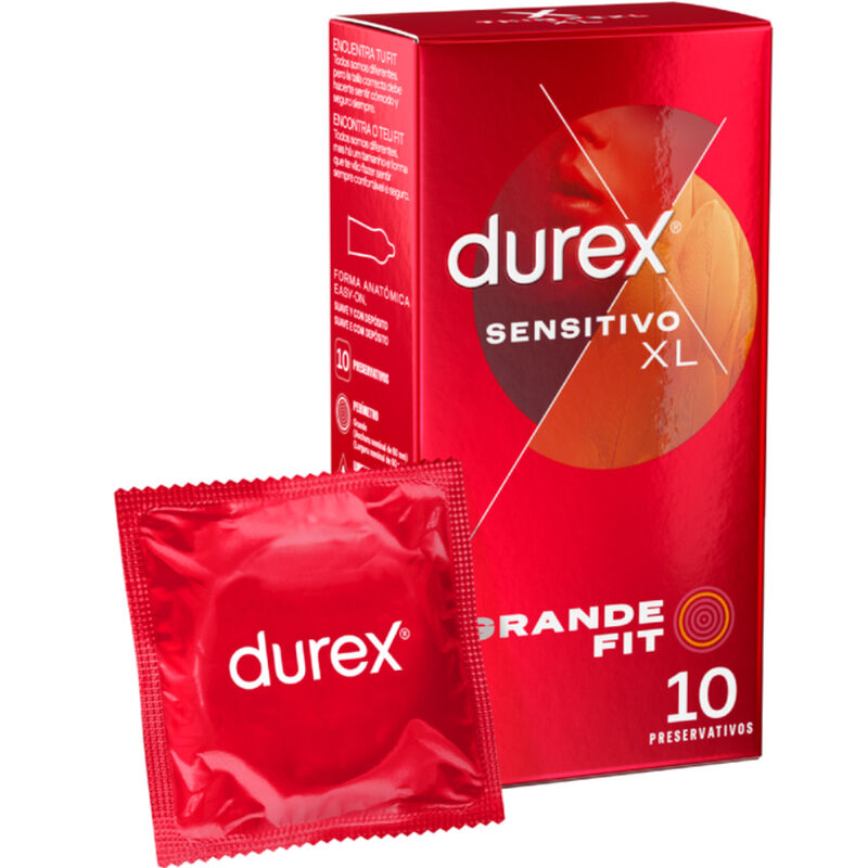 DUREX PRESERVATIVOS SENSITIVO XL 10 UNIDADES