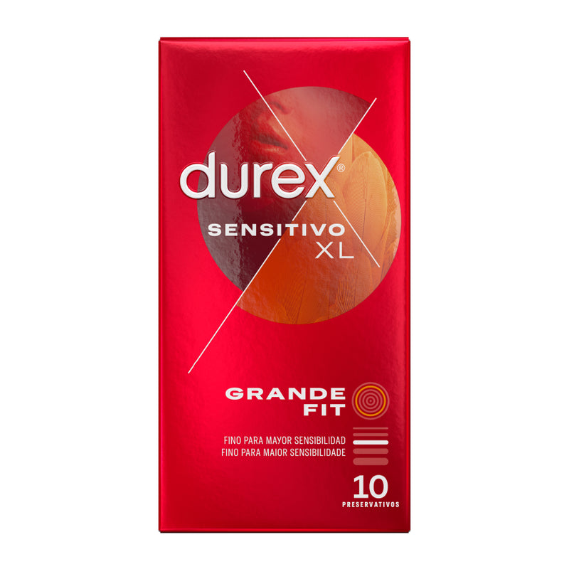 DUREX PRESERVATIVOS SENSITIVO XL 10 UNIDADES