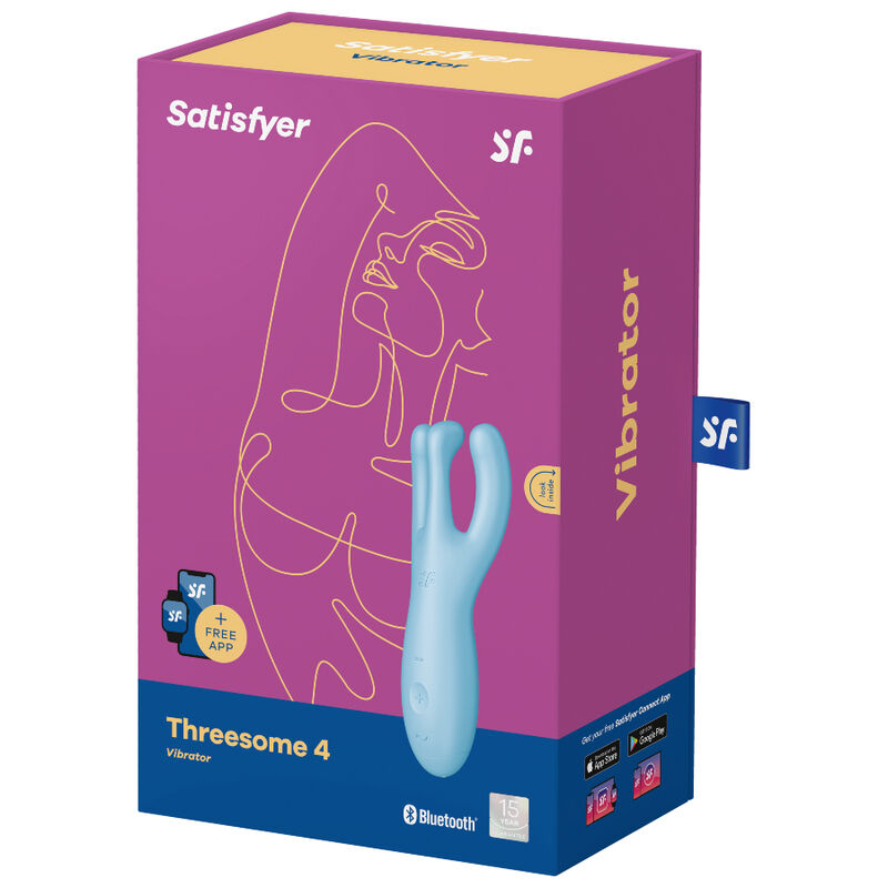 SATISFYER THREESOME 4 VIBRADOR APP AZUL