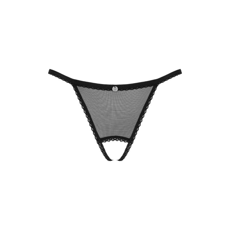 OBSESSIVE CELIA NOIR CROTCHLESS TANGA M L