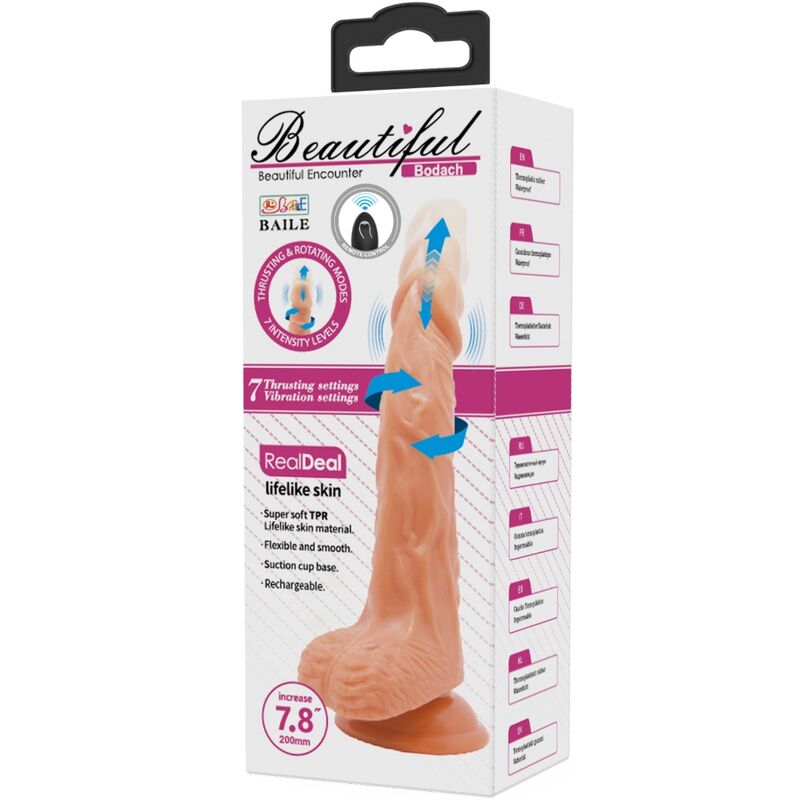 BAILE VIBRADOR REALISTA CON VENTOSA CONTROL REMOTO