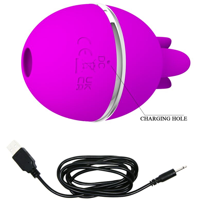 PRETTY LOVE VIBRADOR DE SILICONA REDONDO GEMINI BALL MORADO