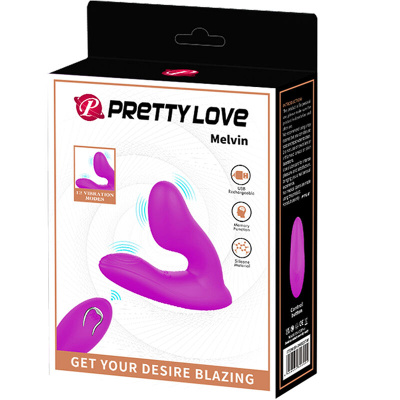 PRETTY LOVE MELVIN MASAJEADOR CLITORIS CON CONTROL REMOTO