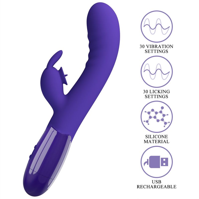 PRETTY LOVE CERBERUS YOUTH VIBRADOR RABBIT VIOLETA