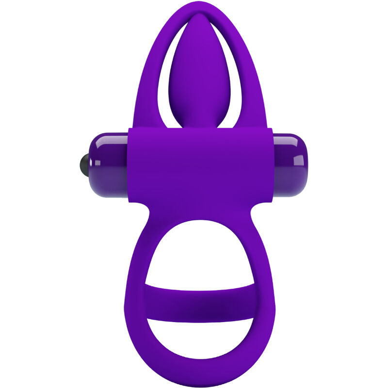 PRETTY LOVE ANILLO VIBRADOR 10 VIBRACIONES SILICONA VIOLETA