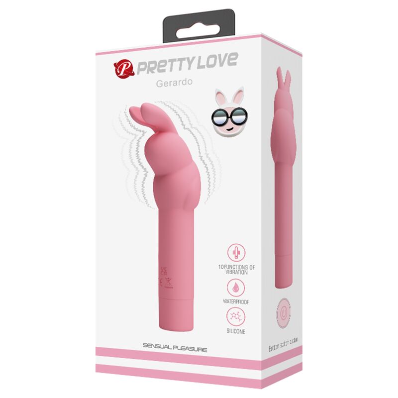 PRETTY LOVE VIBRADOR DE SILICONA CONEJO ROSA GERARDO