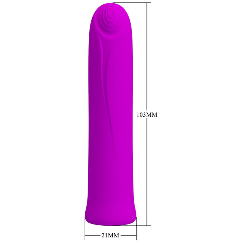 PRETTY LOVE CURTIS MINI VIBRADOR SUPER POWER 12 VIBRACIONES SILICONA VIOLETA