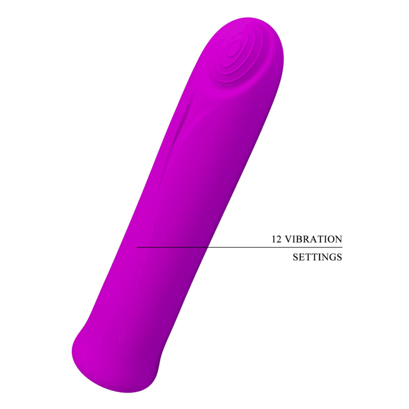 PRETTY LOVE CURTIS MINI VIBRADOR SUPER POWER 12 VIBRACIONES SILICONA VIOLETA