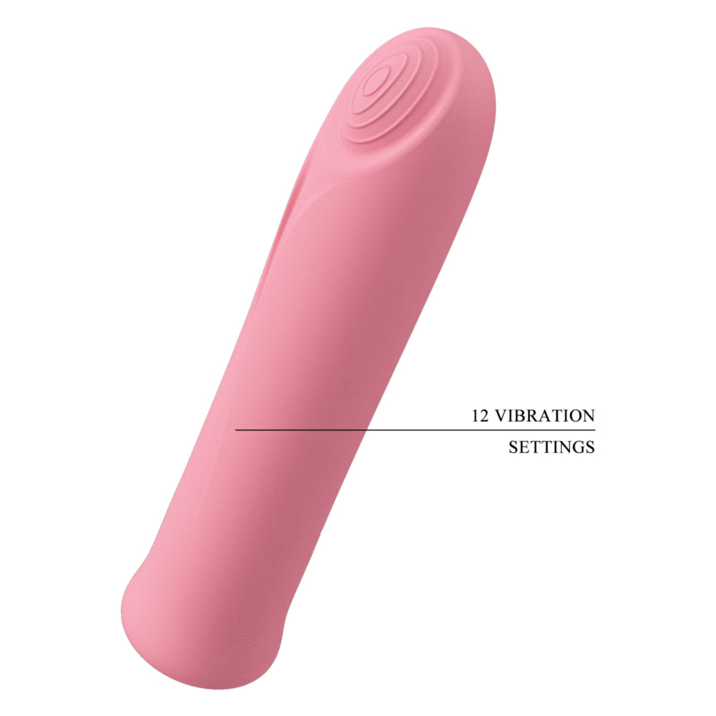 PRETTY LOVE CURTIS MINI VIBRADOR SUPER POWER 12 VIBRACIONES SILICONA ROSA